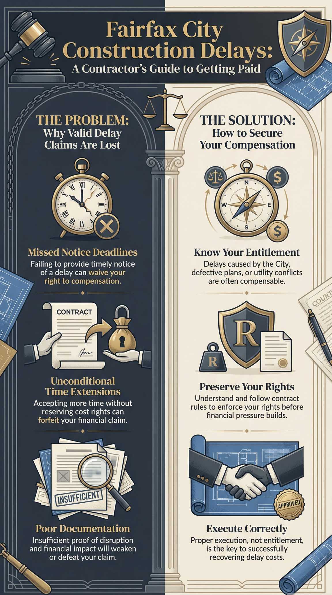 Fairfax City construction delay compensation, Fairfax City public works delay claims, Fairfax City municipal construction disputes, Fairfax City contractor delay rights, Fairfax City public project delay recovery, Fairfax City construction contract delays, Fairfax City compensable delay claims, Fairfax City public construction litigation, Fairfax City owner caused construction delays, Fairfax City construction change order delays, Fairfax City critical path delay analysis, Fairfax City construction payment withholding disputes, Fairfax City prompt payment public contracts, Fairfax City sovereign immunity construction claims, Fairfax City construction dispute attorney