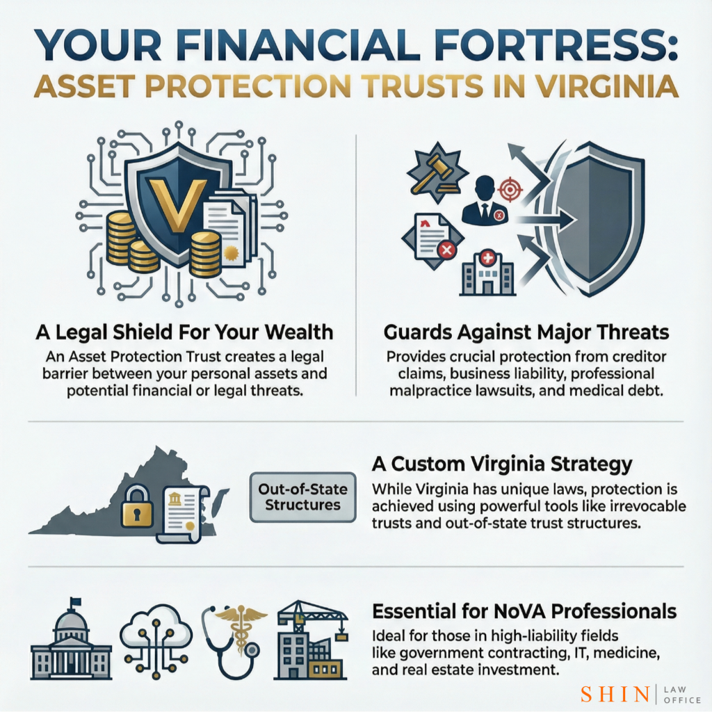 asset protection trust Virginia, Fairfax asset protection planning, Loudoun wealth shielding, Prince William business liability planning, Arlington professional liability protection, Clarke County property protection, Frederick County financial protection, Virginia creditor protection trust, Northern Virginia lawsuit protection, Fairfax home protection trust, Loudoun investment shielding, Prince William contractor asset planning, Virginia trust based asset protection, Arlington income protection planning, long term wealth security Virginia
