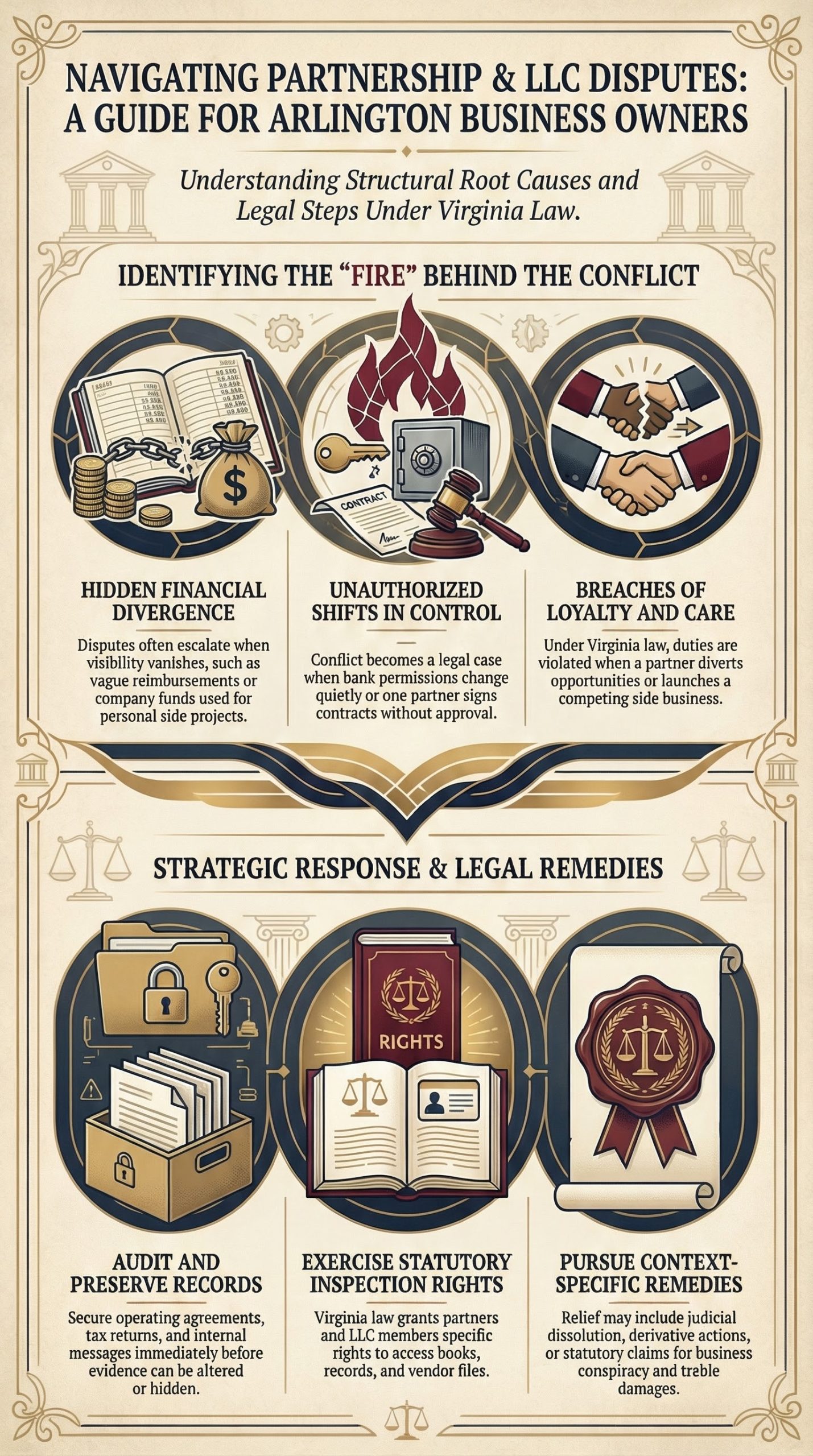 Partnership Disputes in Arlington County operating agreement dispute Arlington County, Arlington business litigation attorney, shareholder disputes Arlington County VA